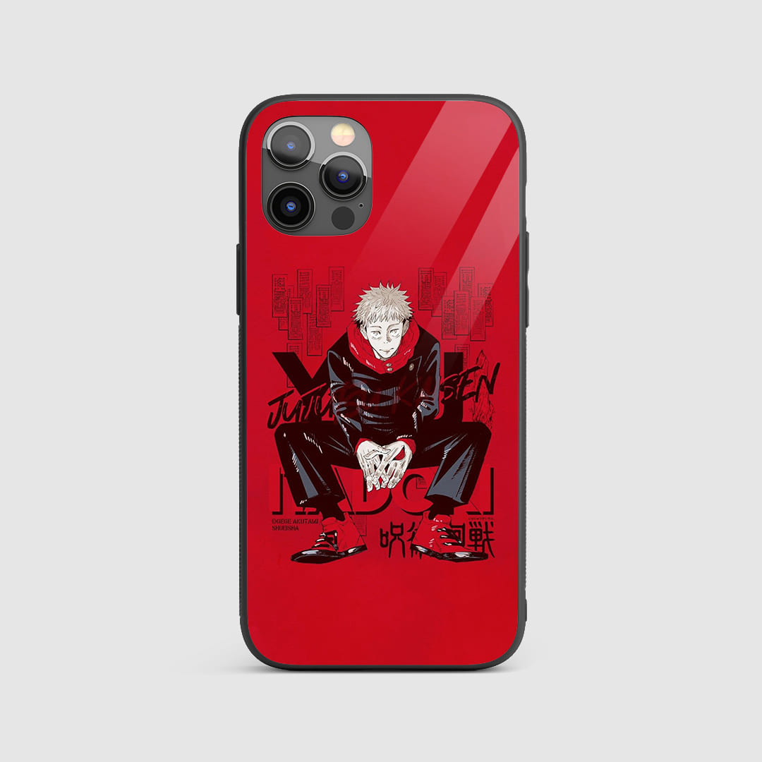 Jujutsu Yuji Silicone Armored Phone Case featuring Yuji Itadori in action.