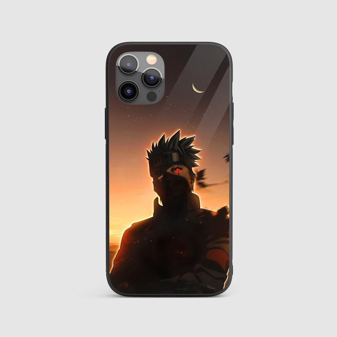 Kakashi Aesthetic Silicone Armored Phone Case with artistic depiction of Kakashi Hatake.