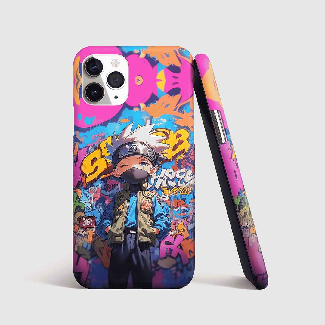 Kakashi Graffiti Phone Cover front view with vibrant street-art design