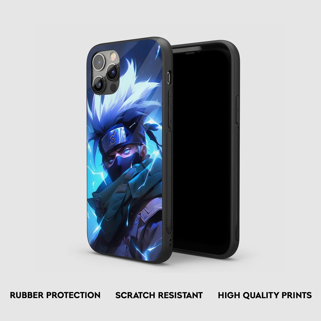 Edge view of Kakashi Cool Armored Phone Case showing the thickness for protection.