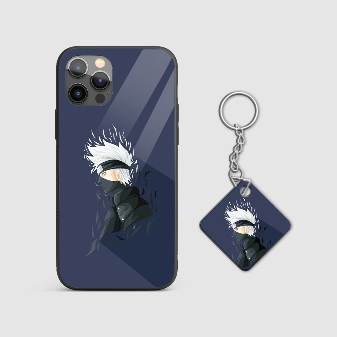 Back design of Naruto Kakashi Minimalist armored case with Keychain