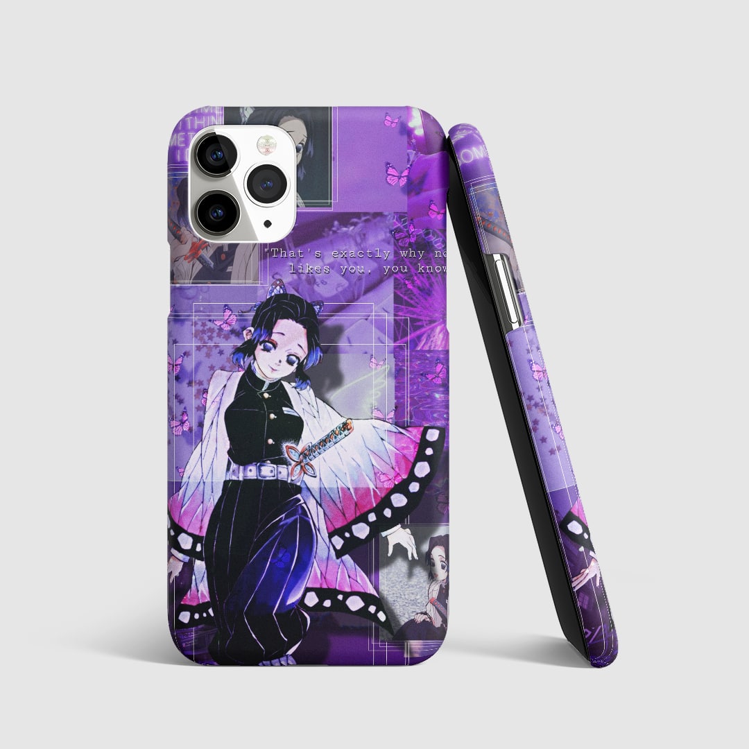 Detailed manga-style artwork of Kanae Kocho on phone cover.