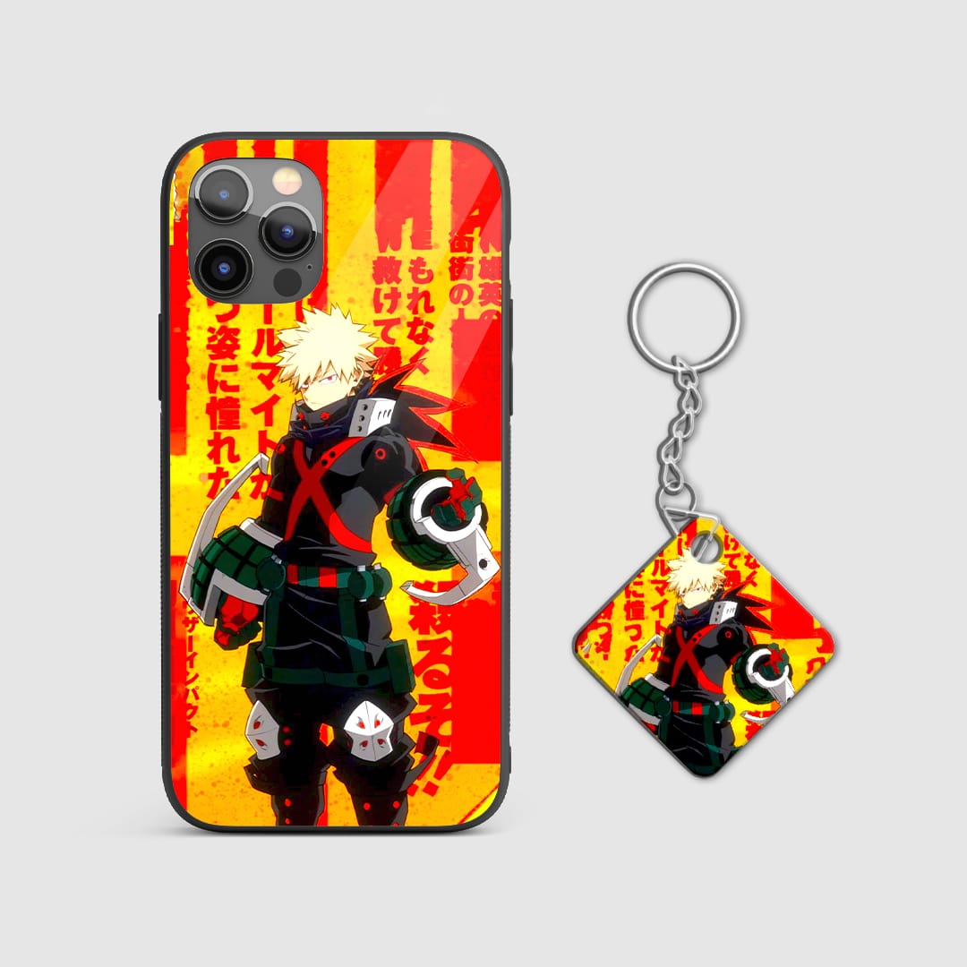 My Hero Academia Katsuki Bakugo phone case for protection with Keychain