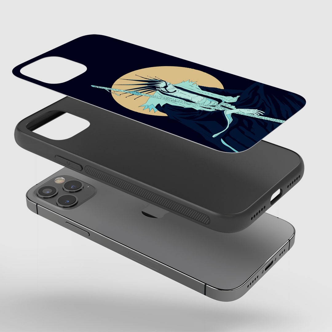 Kenpachi Minimal Phone Case installed on a smartphone, offering robust protection and a sleek design.