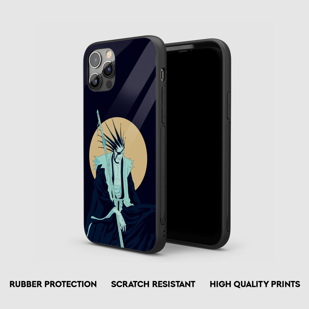 Side view of the Kenpachi Minimal Armored Phone Case, highlighting its thick, protective silicone material.