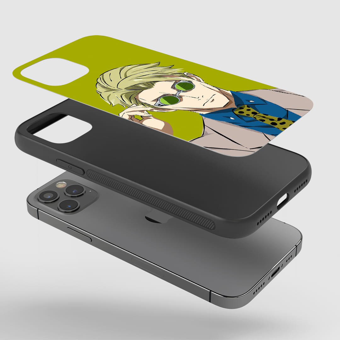 Kento Nanami Phone Case installed on a smartphone, ensuring full accessibility to all buttons and ports.