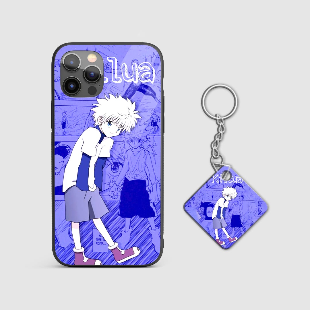 Hunter x Hunter Killua manga phone cover with Keychain