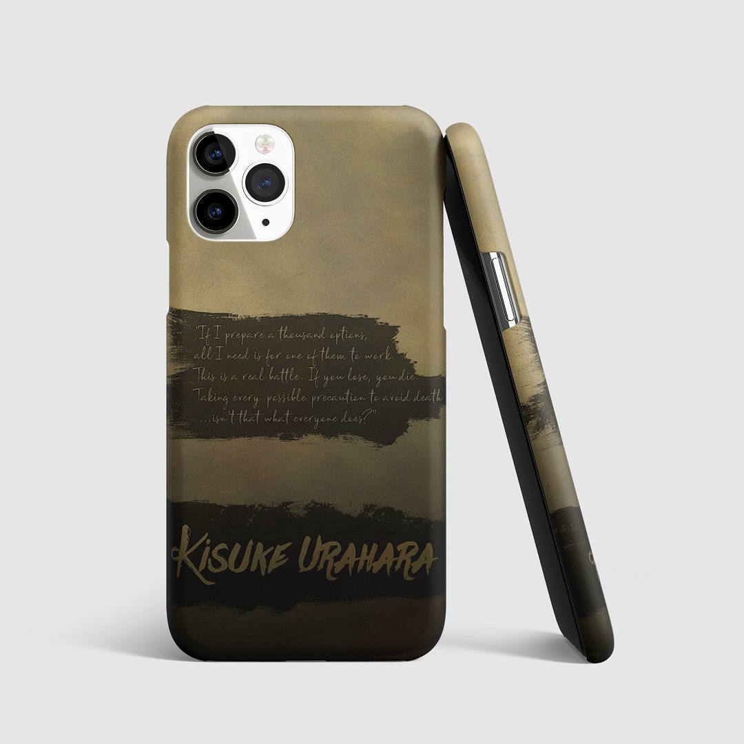 Memorable quote from Kisuke Urahara on phone cover.
