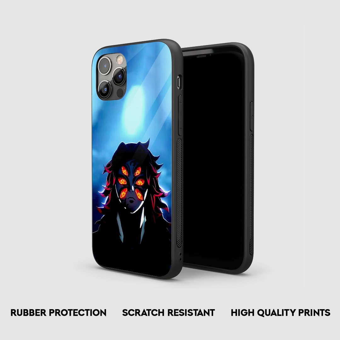Durable Kokushibo Orange Eyes silicone armored case