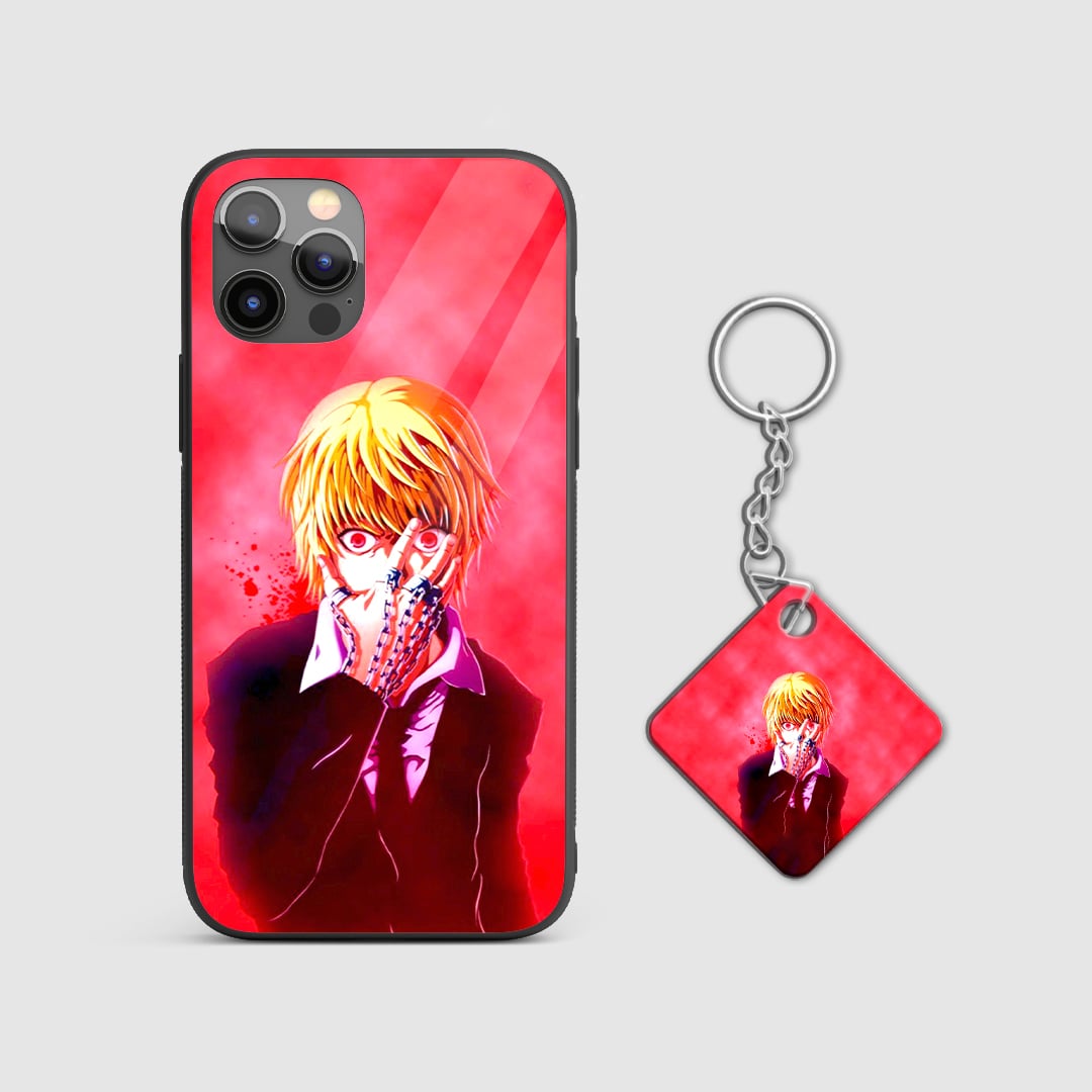Hunter x Hunter Kurapika Nen phone cover with Keychain.