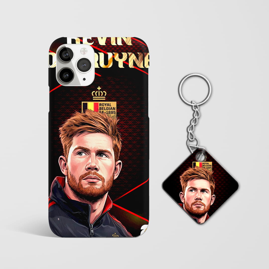 Kevin De Bruyne football phone case with Keychain