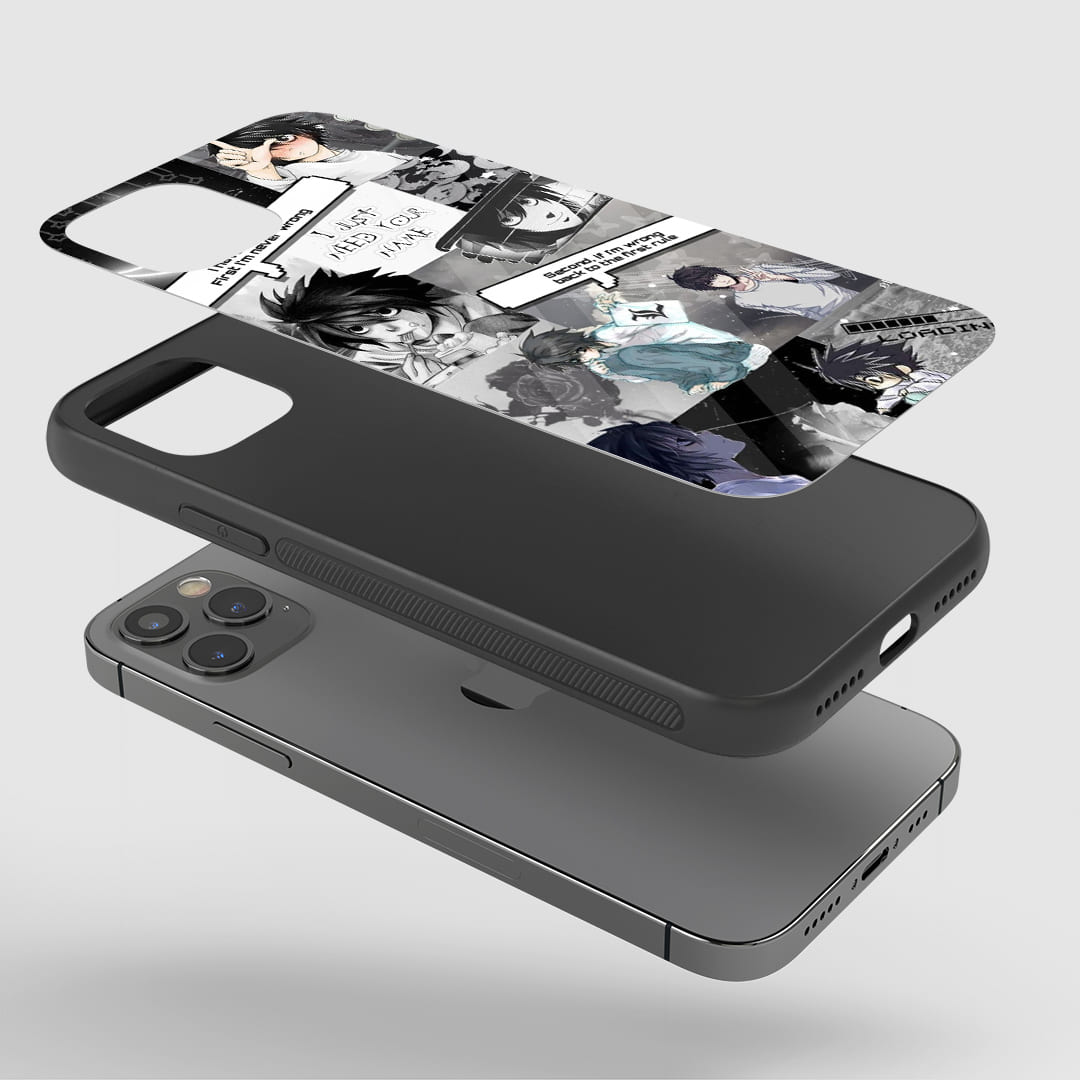 Lawliet Manga Phone Case installed on a smartphone, providing excellent protection and a unique design.
