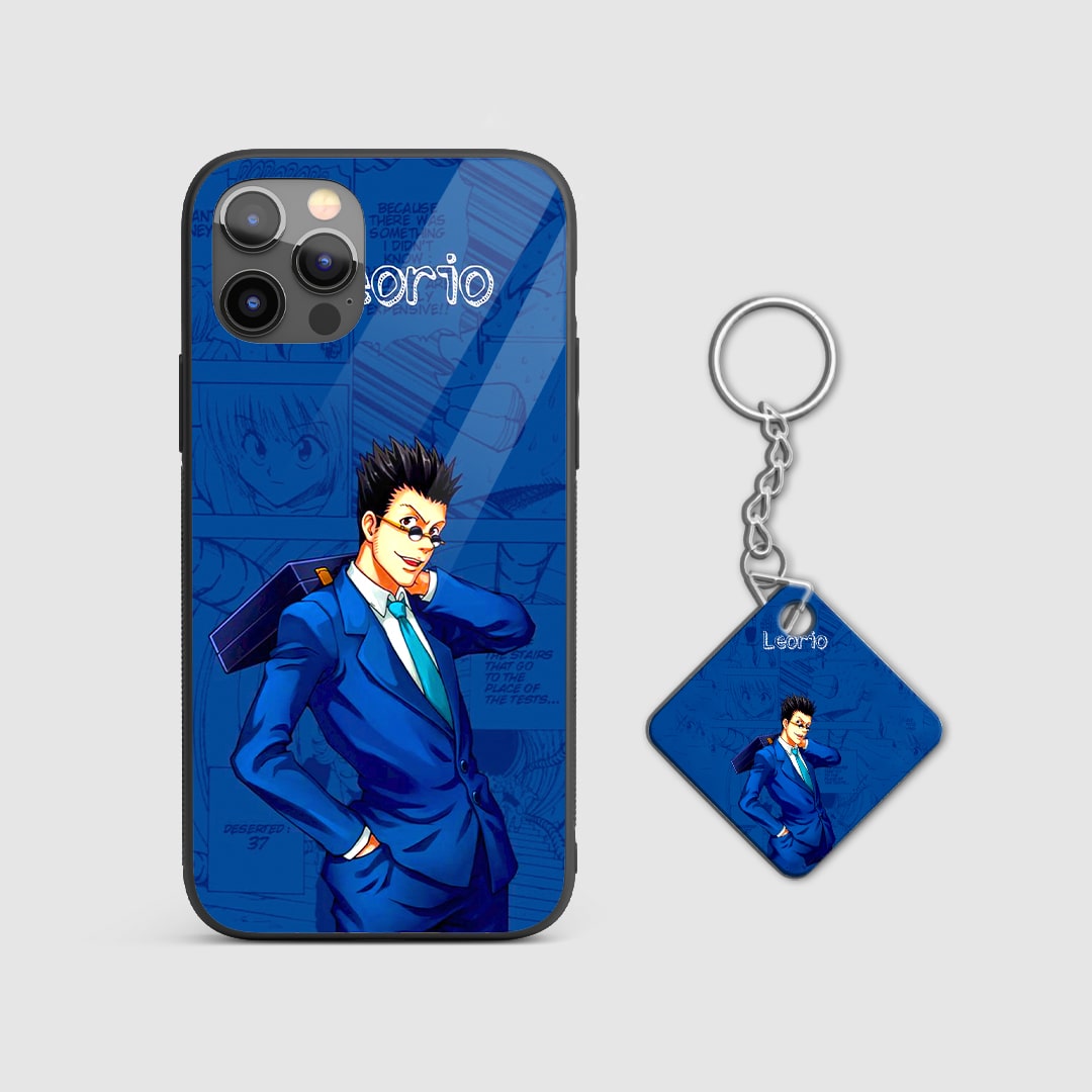 Hunter x Hunter Leorio manga phone cover with Keychain.