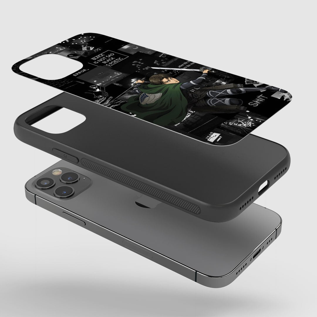 Levi Quote Phone Case installed on a smartphone, offering robust protection and an inspirational design.