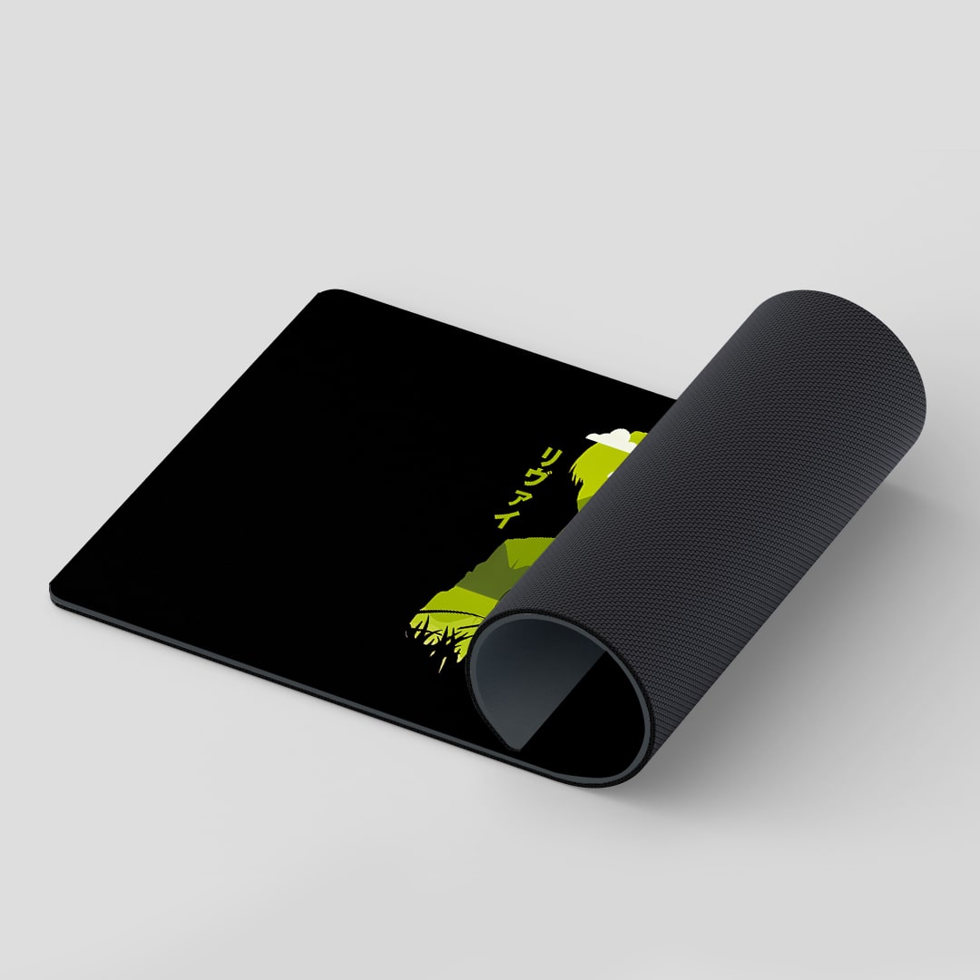 Smooth Levi Silhouette themed desk mat