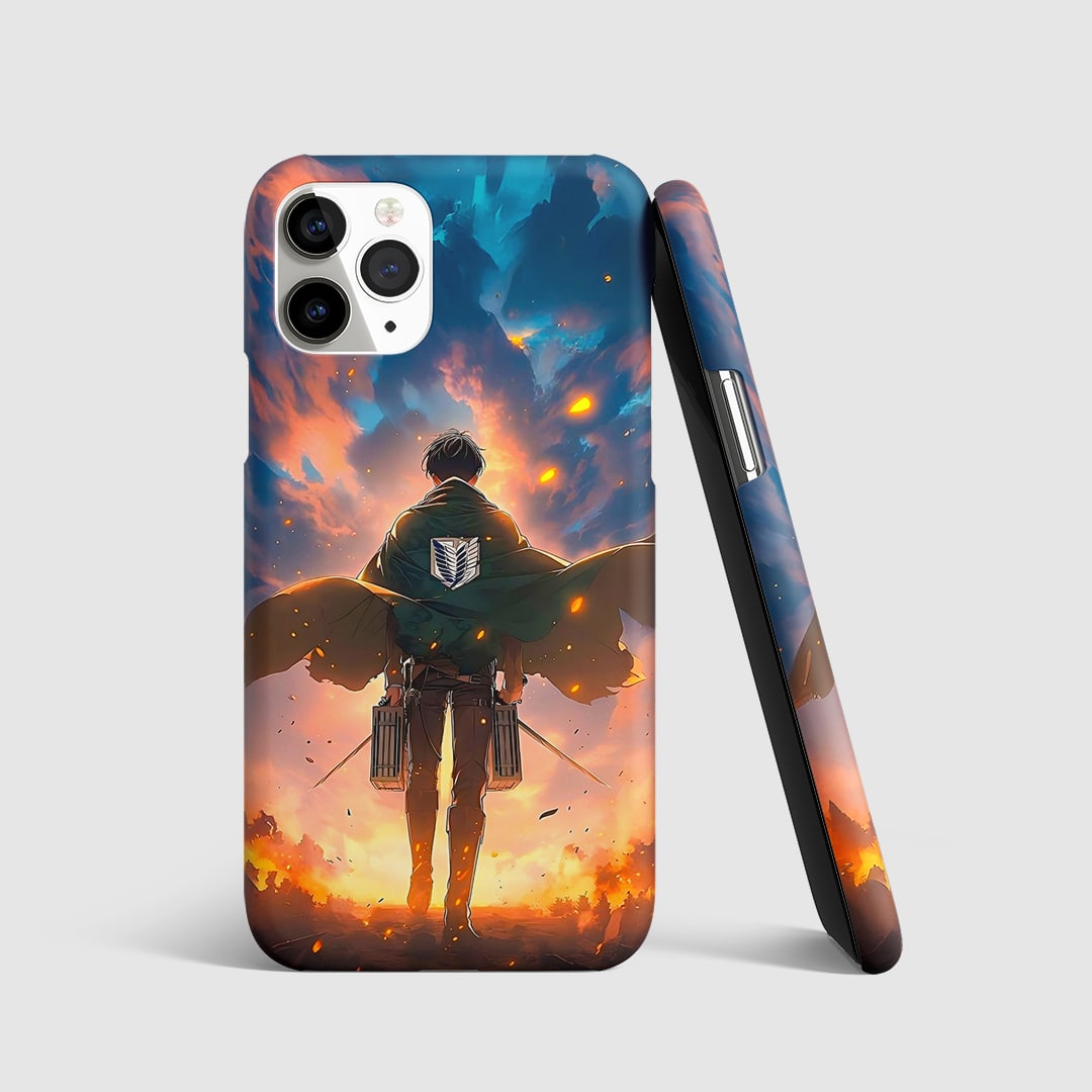 Levi Ackerman Aesthetic Phone Cover with sleek character art.