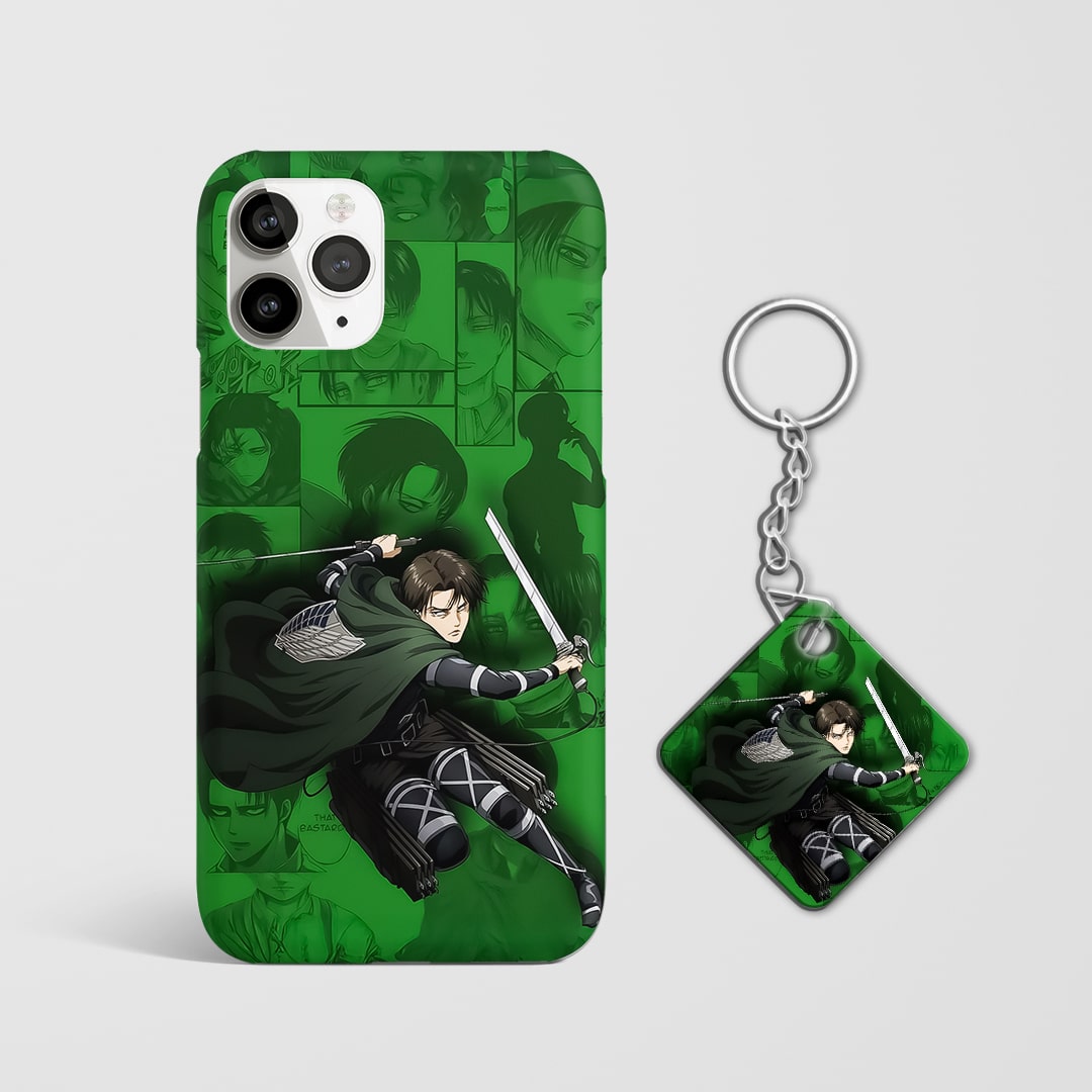Back view featuring Levi in intense green-toned design with Keychain.