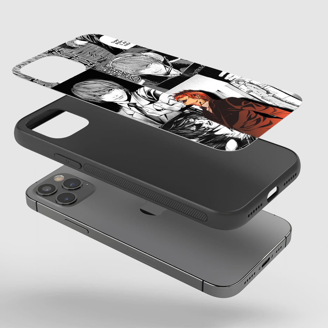 Light Yagami Manga Phone Case installed on a smartphone, offering robust protection and a classic design.