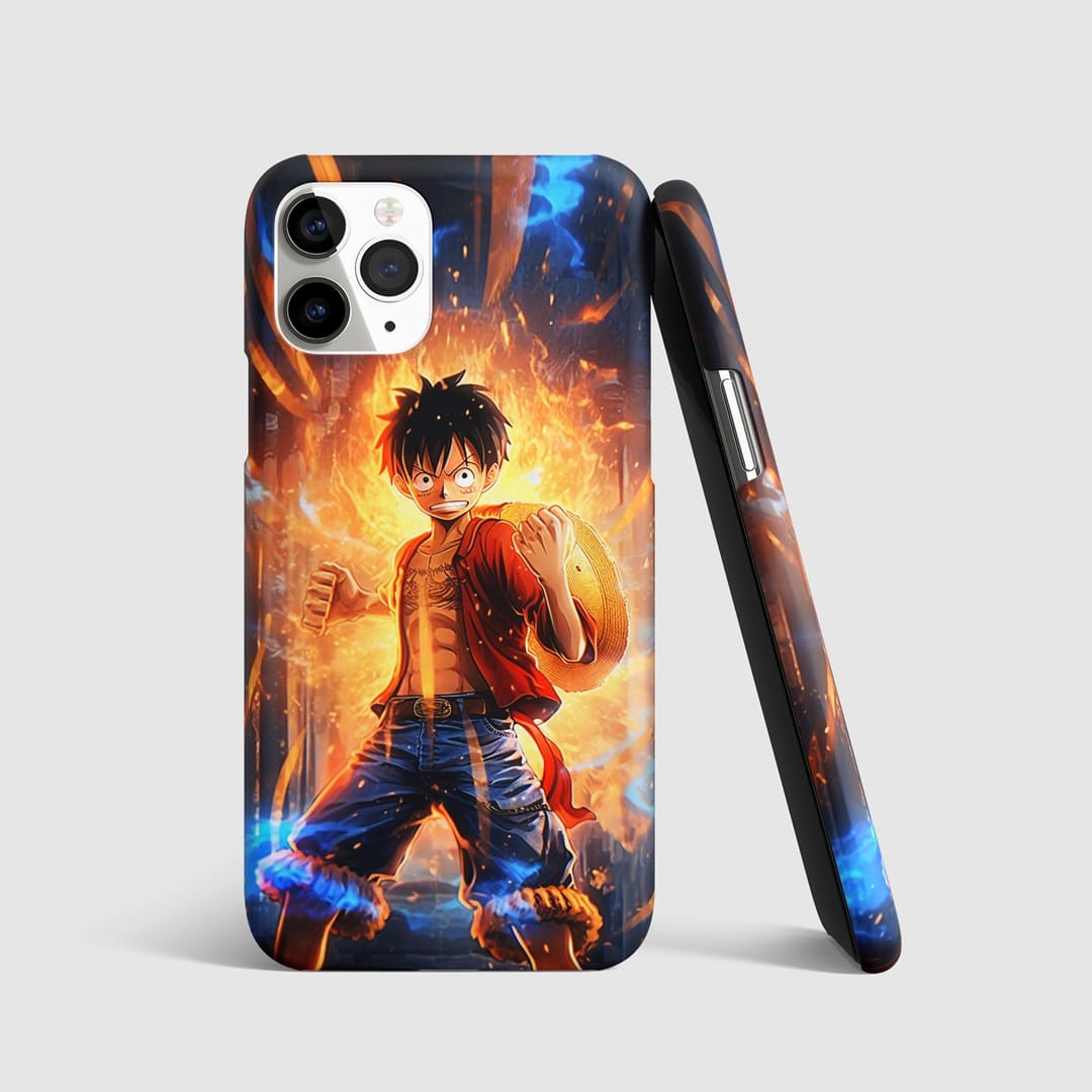 Luffy Aesthetic Phone Cover with 3D matte finish featuring a stylish design of Luffy.
