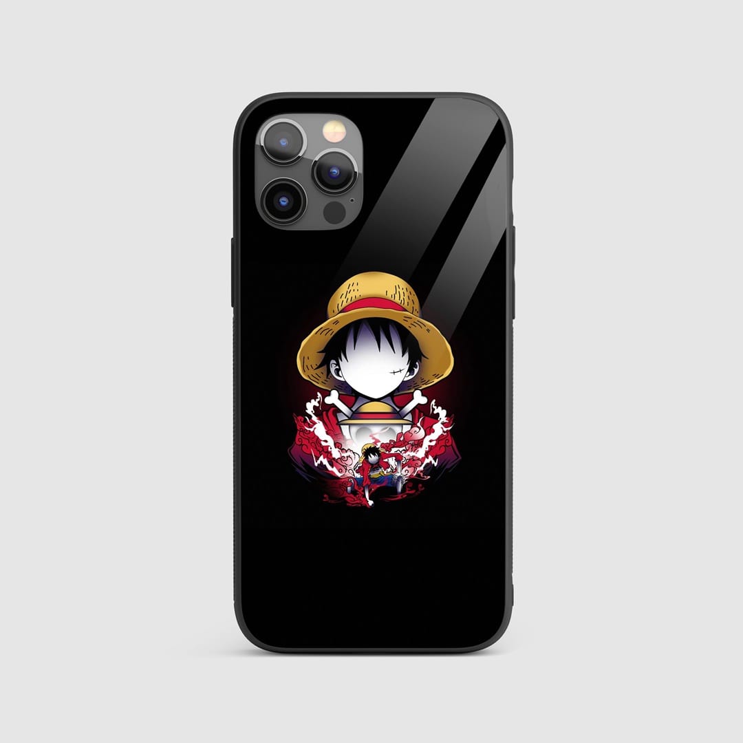 Luffy Art Silicone Armored Phone Case featuring vibrant artwork of Monkey D. Luffy.