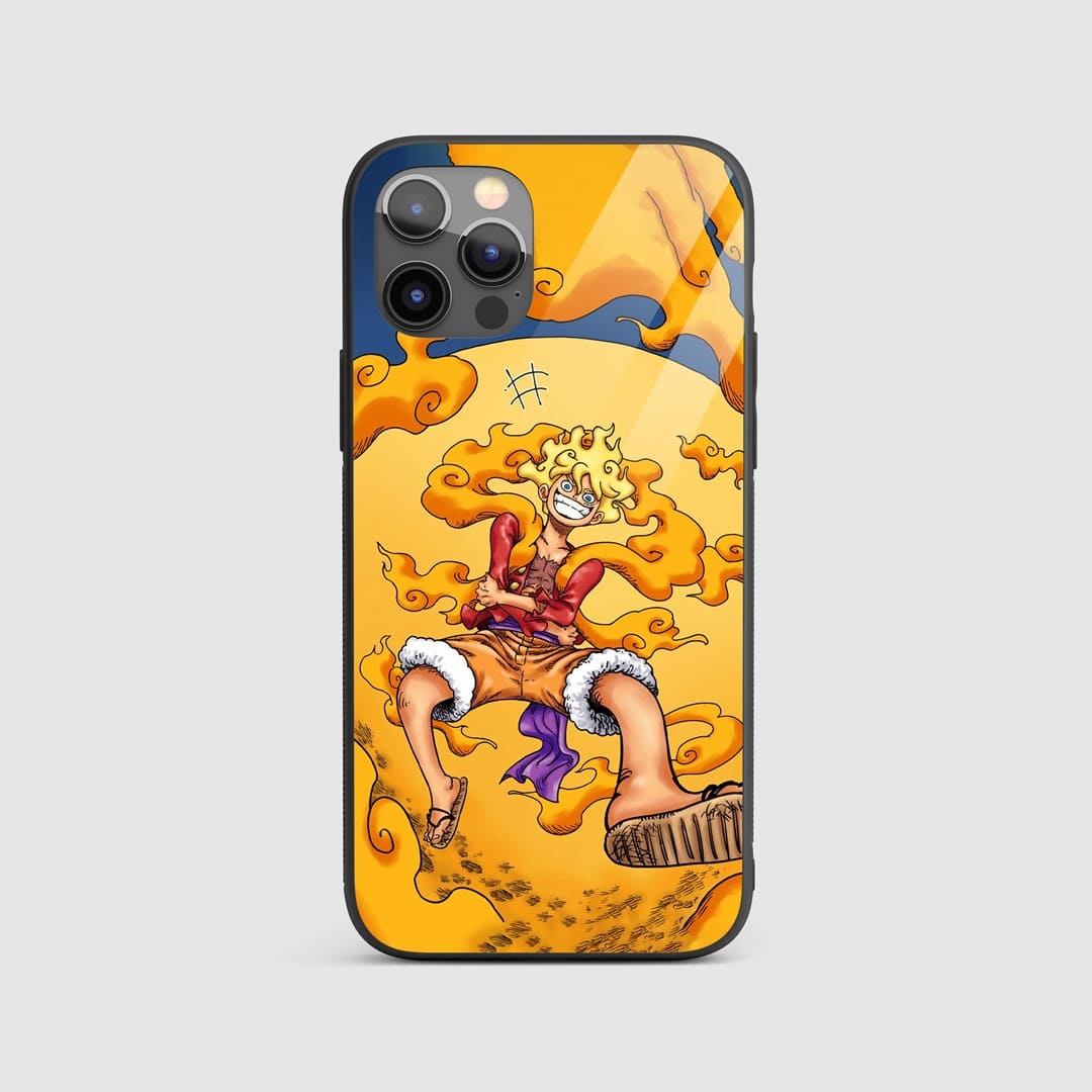Luffy Graphic Silicone Armored Phone Case with a vibrant depiction of Monkey D. Luffy.