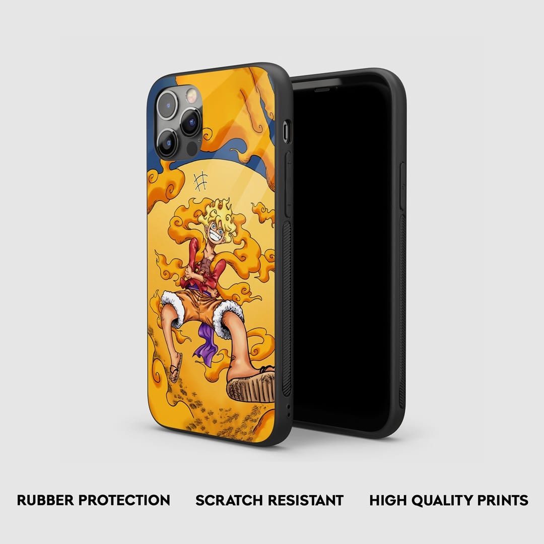 Side view of the Luffy Graphic Armored Phone Case, showcasing its thick, protective silicone.