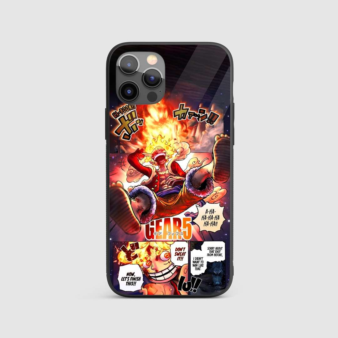 Luffy Manga Silicone Armored Phone Case with classic manga panels of Monkey D. Luffy.