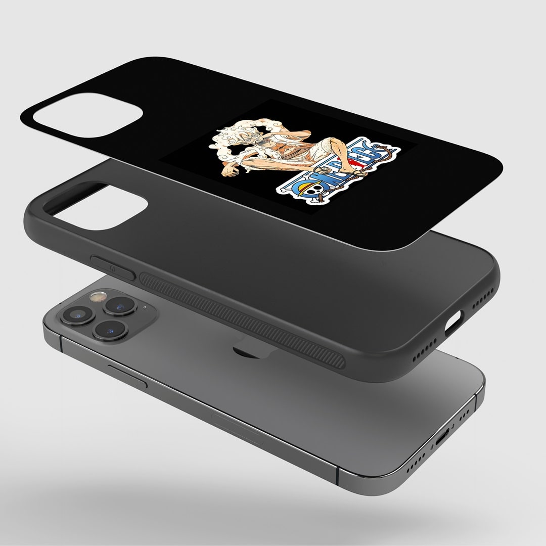 Luffy Joyboy Minimal Phone Case on a smartphone, showcasing easy access to all ports.