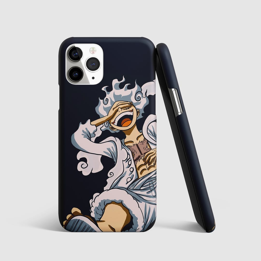Luffy Nika Sun God Phone Cover with 3D matte finish and dynamic Sun God design.