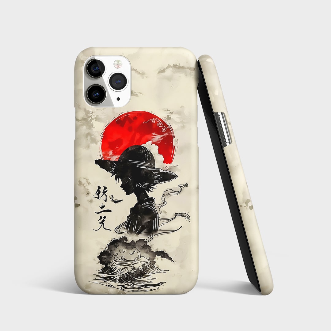 Luffy Artwork Phone Cover front view with bold anime design.