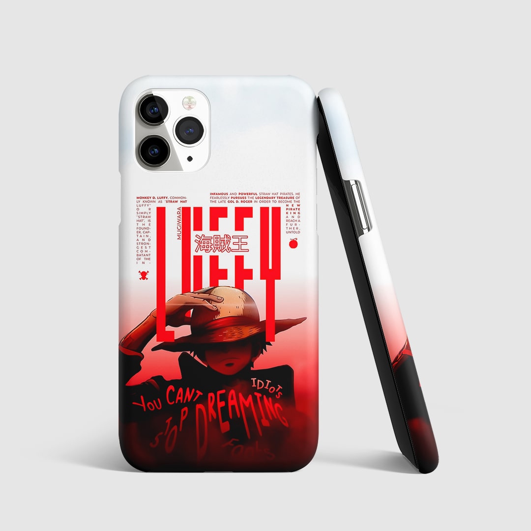 Luffy Dreaming Phone Cover front view with peaceful Luffy artwork