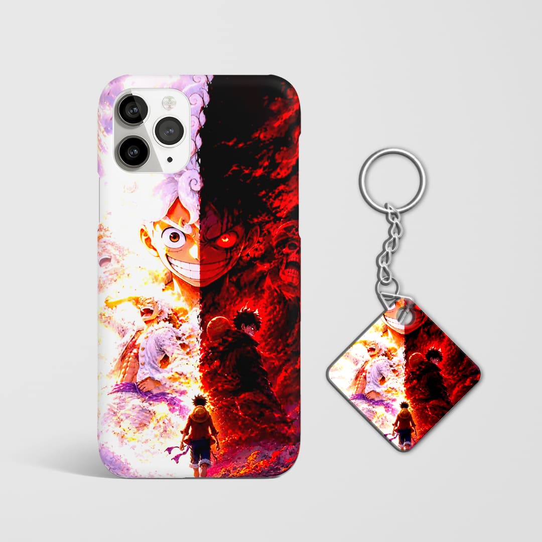 Luffy Liberation One Piece phone case with Keychain