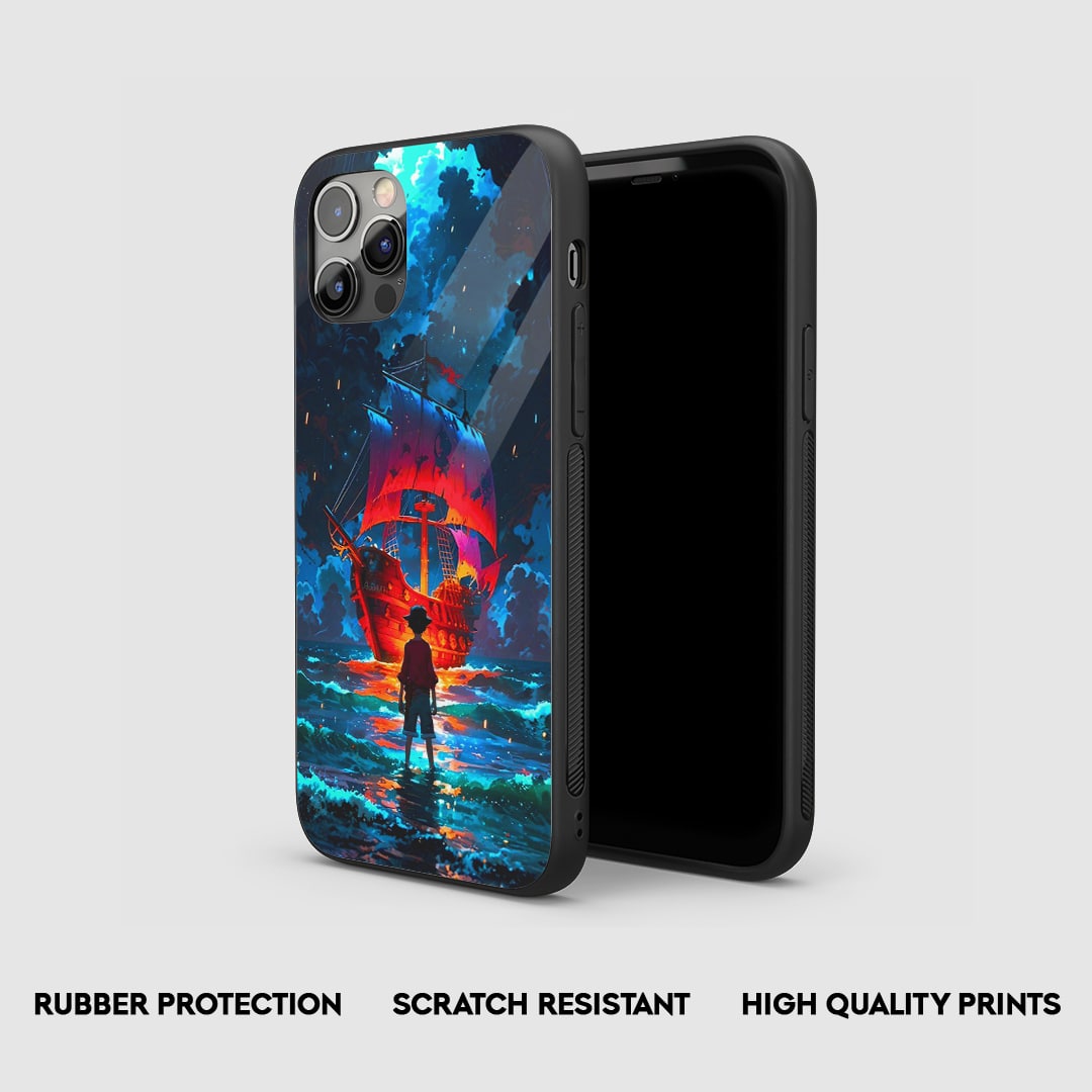Durable silicone armored Luffy ship phone case