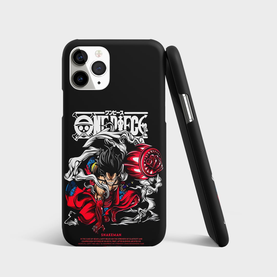 Luffy Snakeman Phone Cover front view with dynamic Gear 4 design.