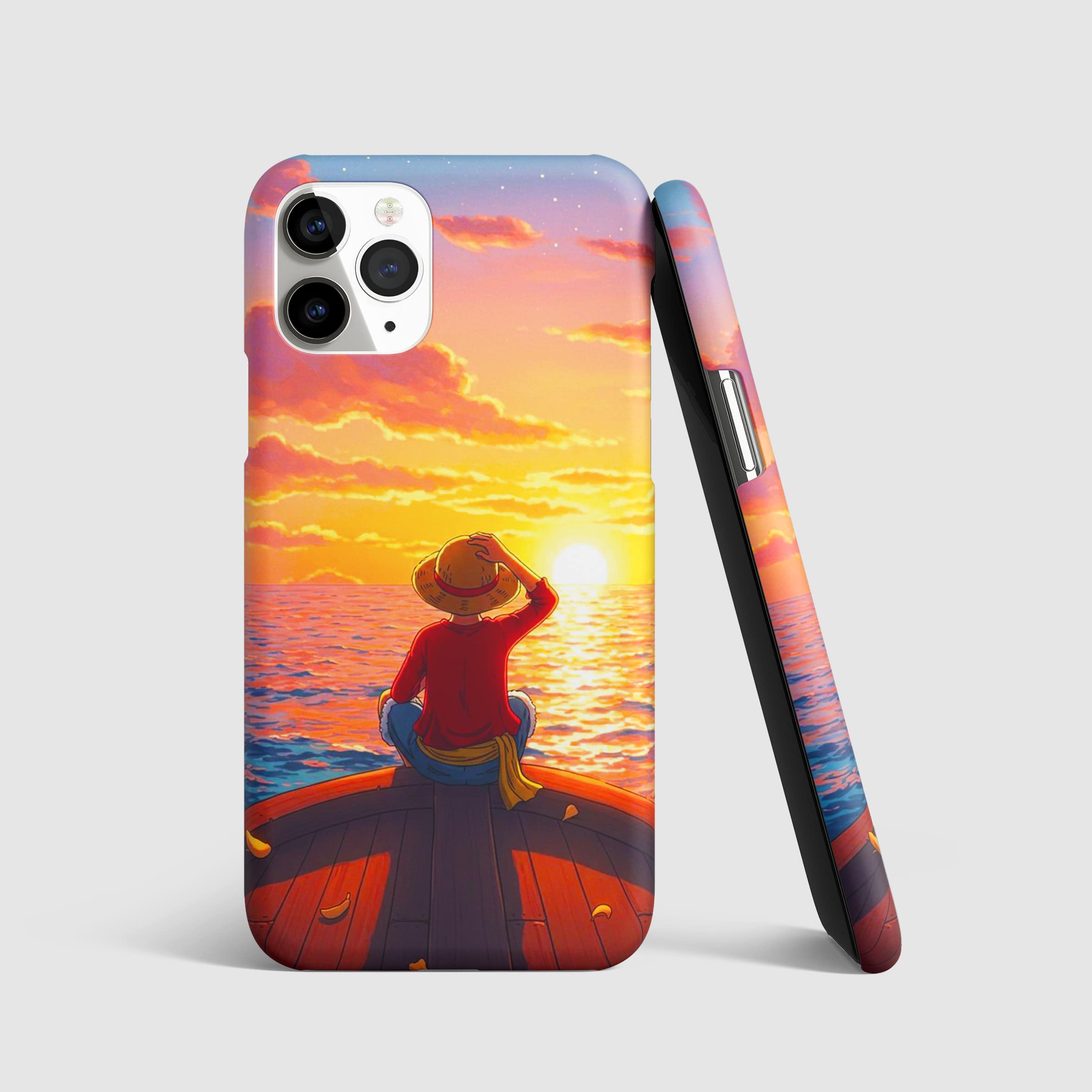 Luffy Sunset Phone Cover One Piece design