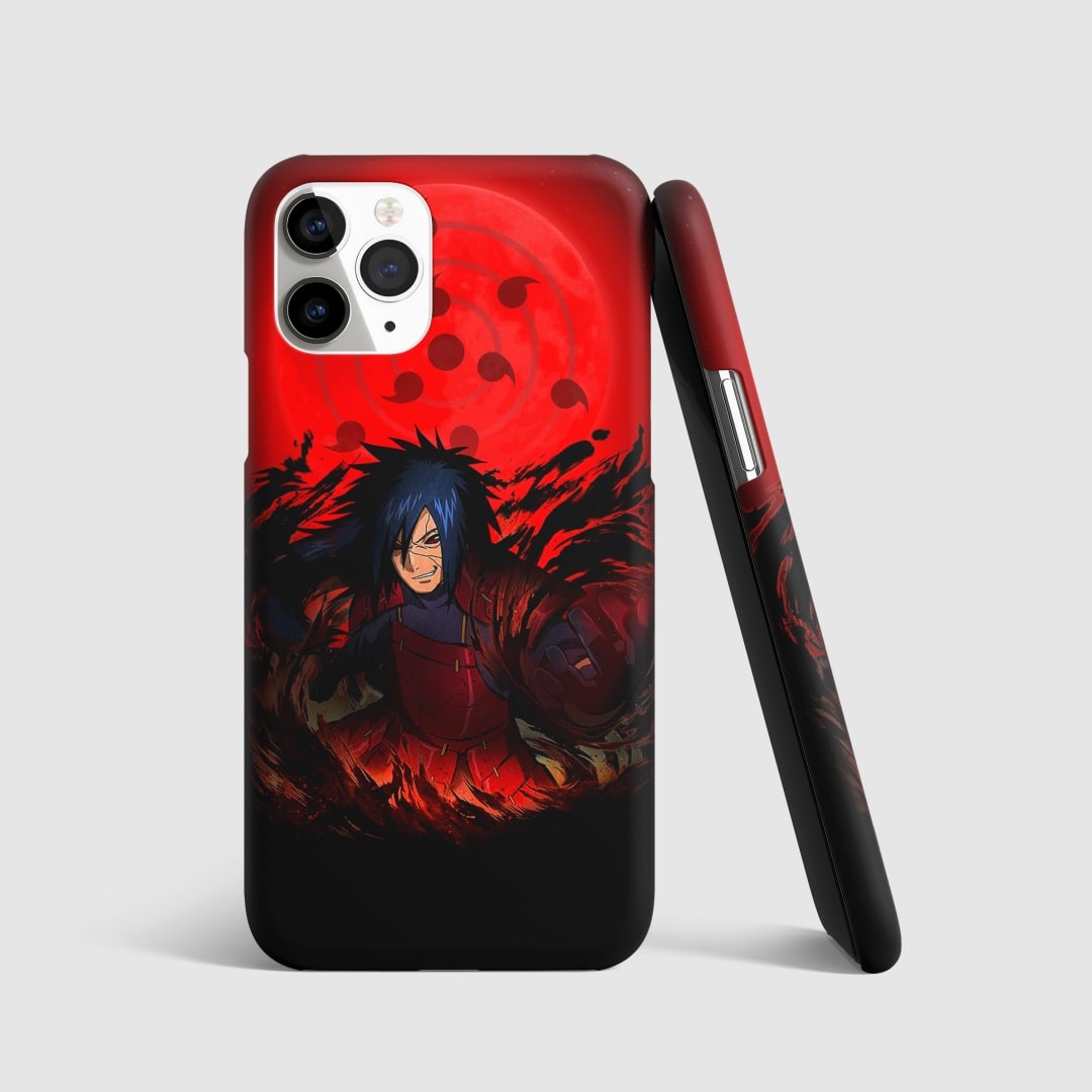 Madara Uchiha Phone Cover with 3D matte finish, featuring the iconic Madara Uchiha design.