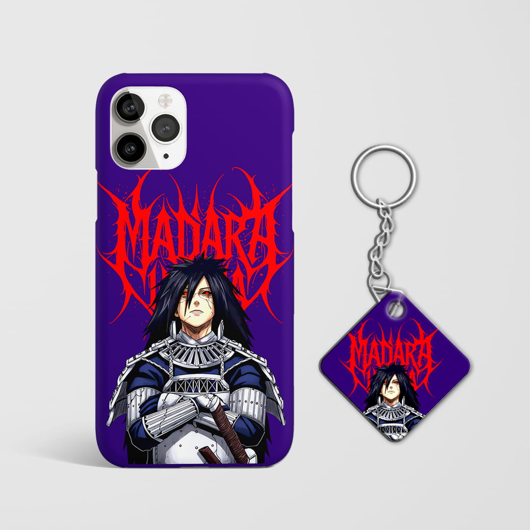 Naruto madara dark aesthetic mobile cover print with Keychain