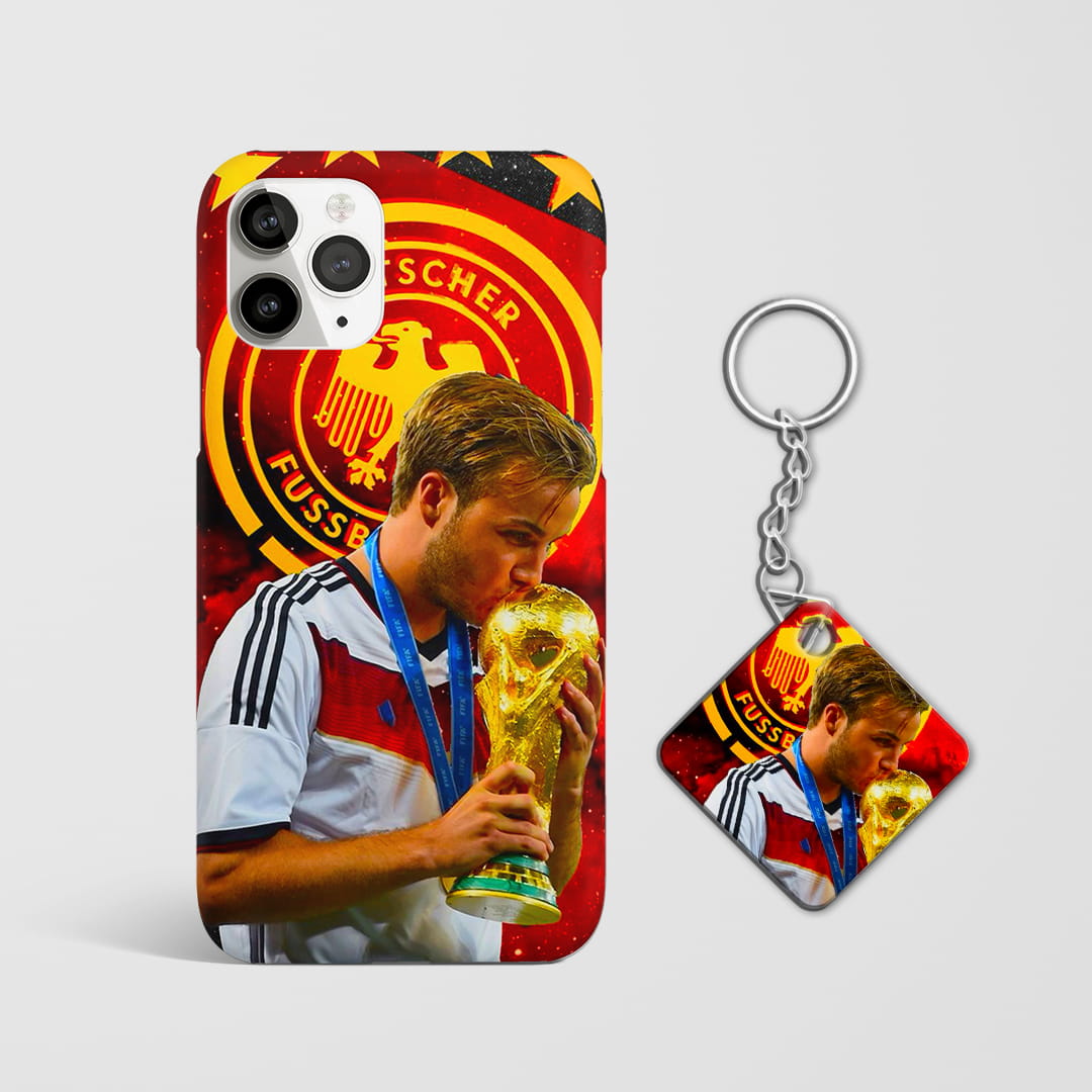Mario Gotze World Cup trophy phone case with Keychain