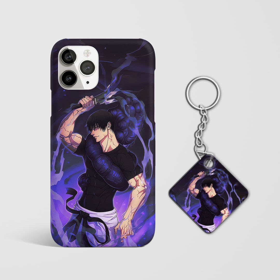 Megumi Dogs phone cover close-up with Keychain