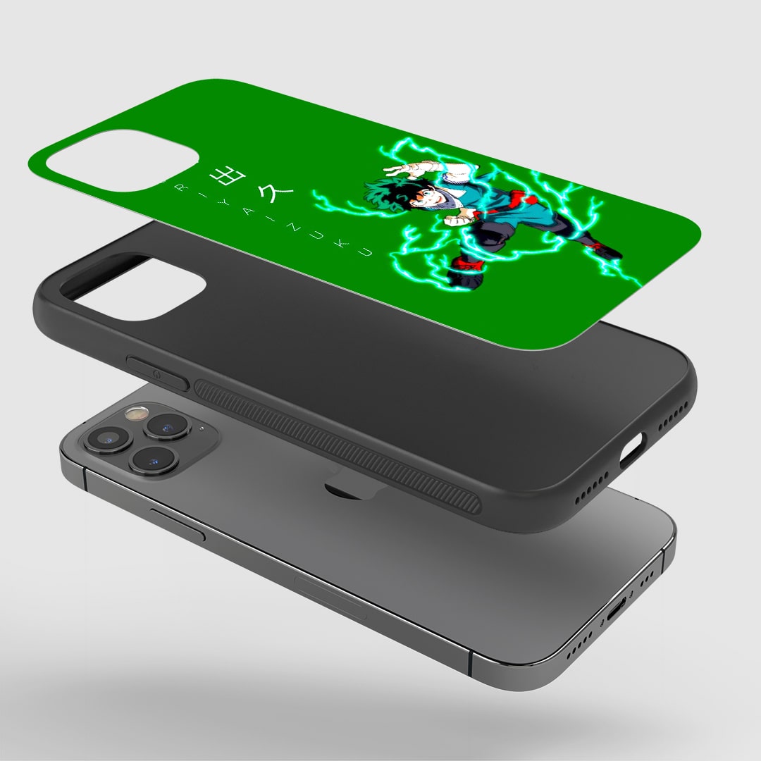 Shockproof silicone armored Midoriya Green Aura phone cover