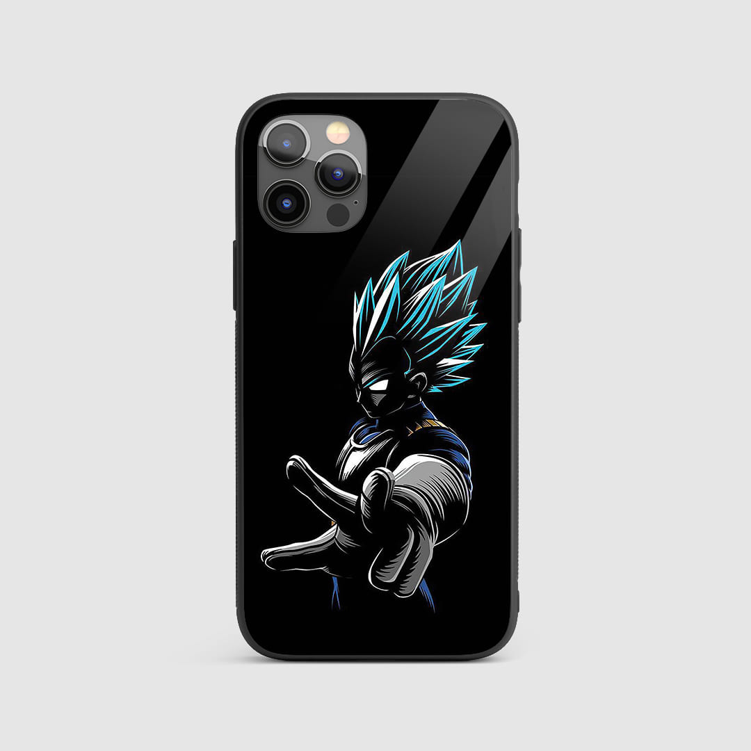 Minimal Vegeta Silicone Armored Phone Case featuring a stylish minimalist design of Prince Vegeta.