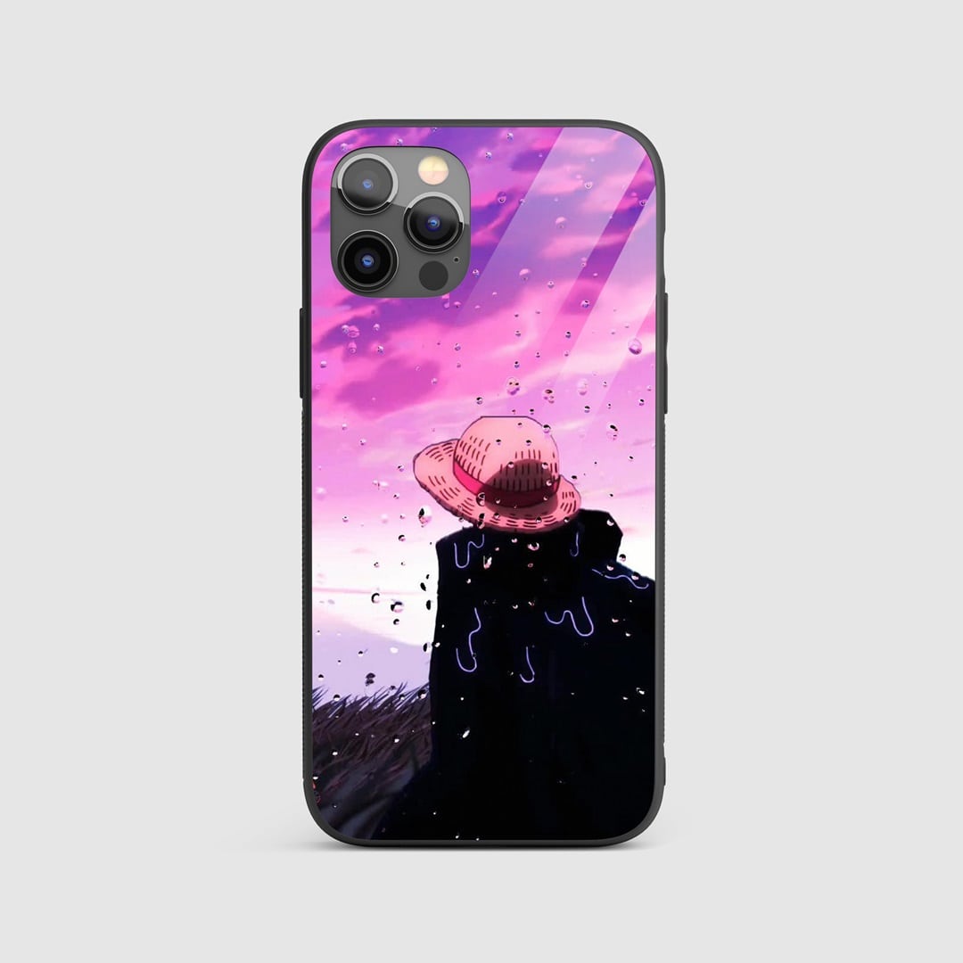 Monkey D Luffy Aesthetic Silicone Armored Phone Case featuring a minimalist design of Luffy.