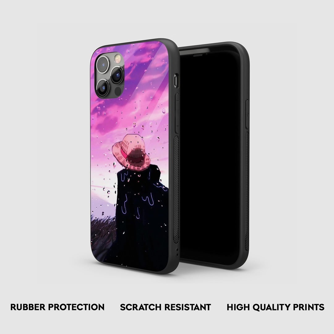 Side view of Monkey D Luffy Aesthetic Armored Phone Case, highlighting its protective silicone.