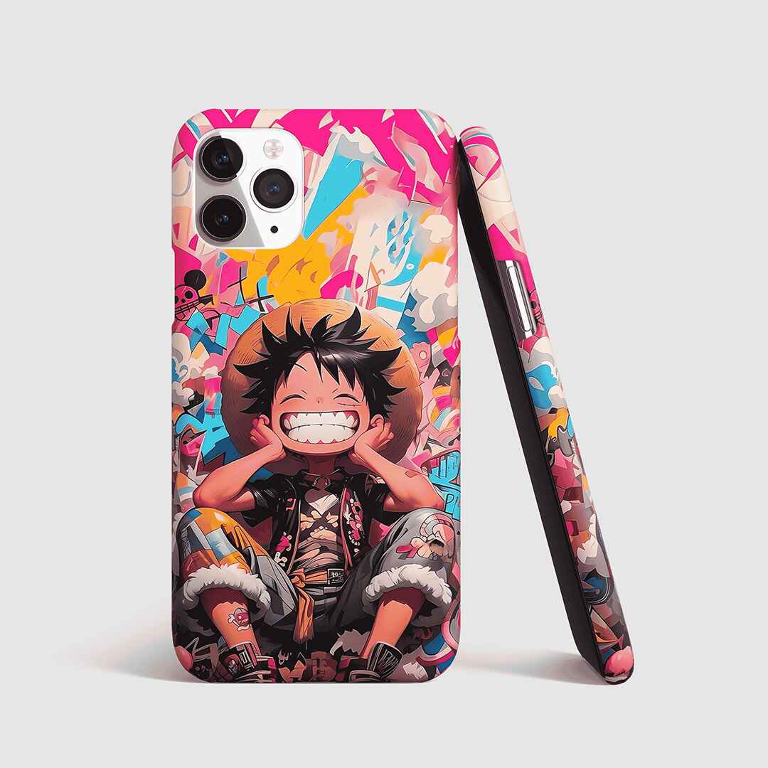 Monkey D. Luffy Fan Art Phone Cover front view with vibrant artwork.