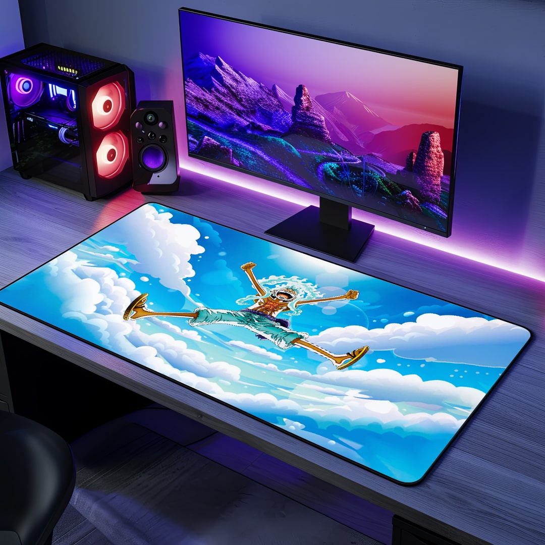Monkey D Luffy Joyboy Desk Mat with vibrant anime design