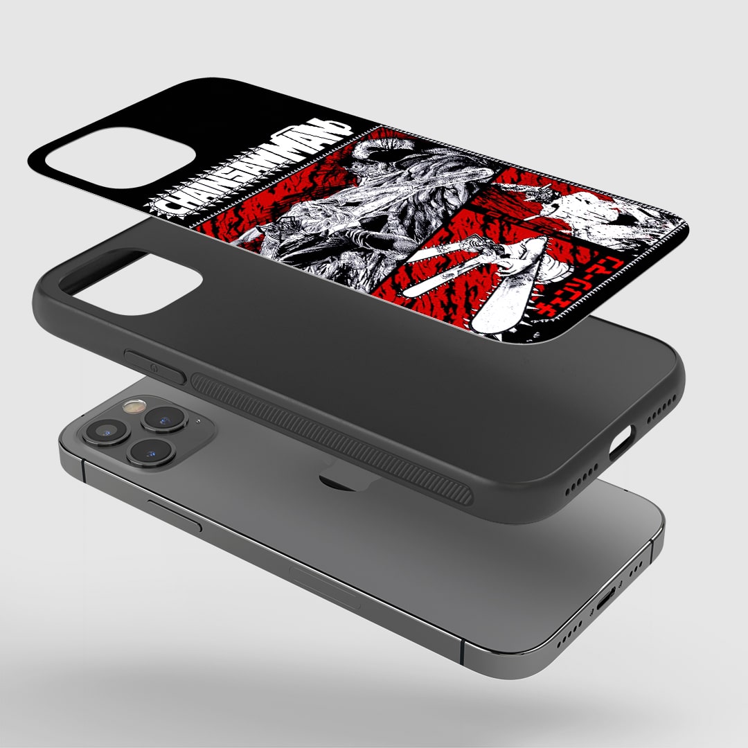 Close-up of durable Monochrome Carnage silicone phone cover