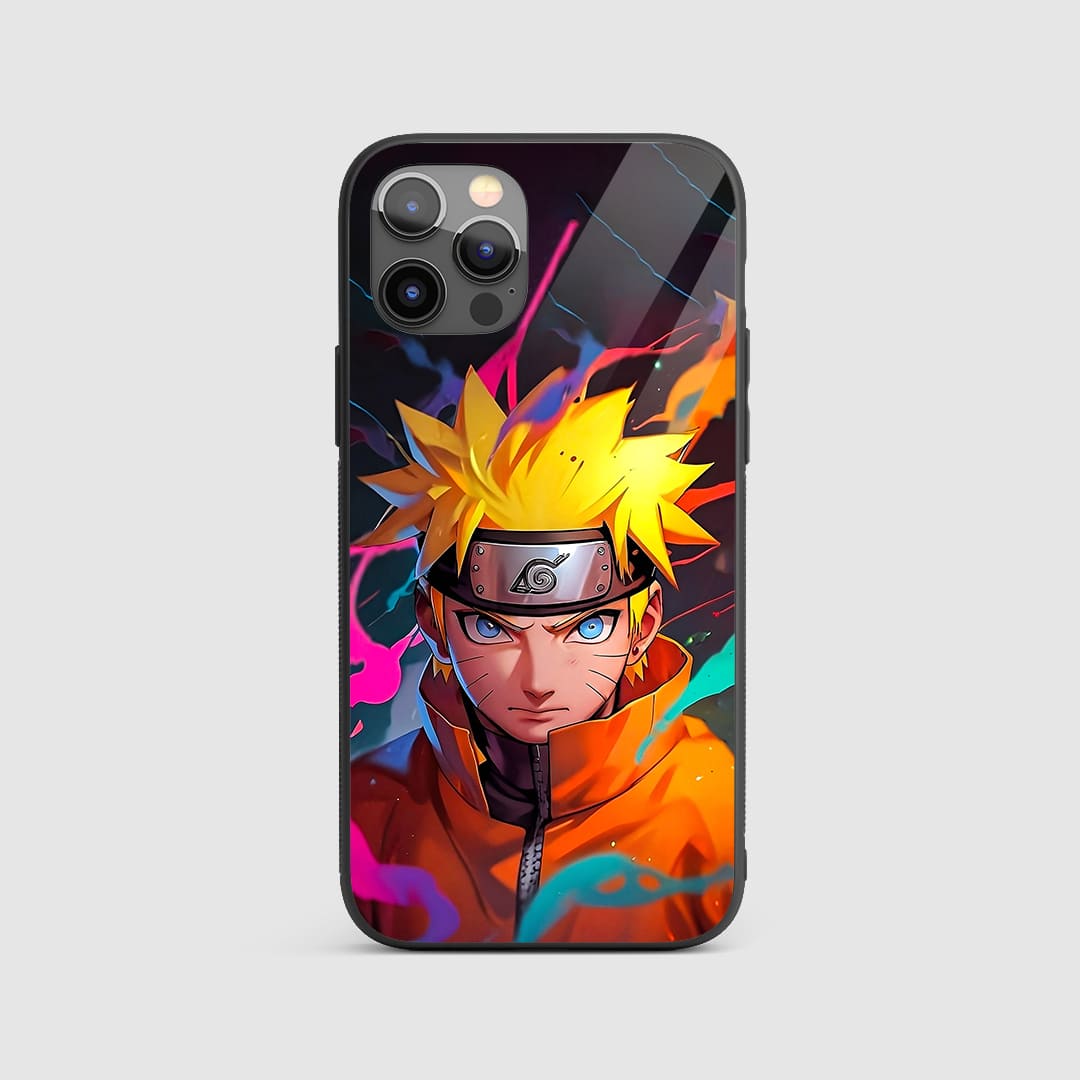 Naruto Artwork Silicone Armored Phone Cover front view with detailed anime art.