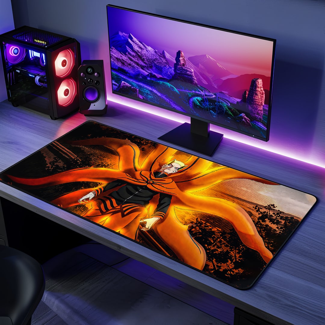 Naruto Baryon Mode Desk Mat featuring vibrant anime design