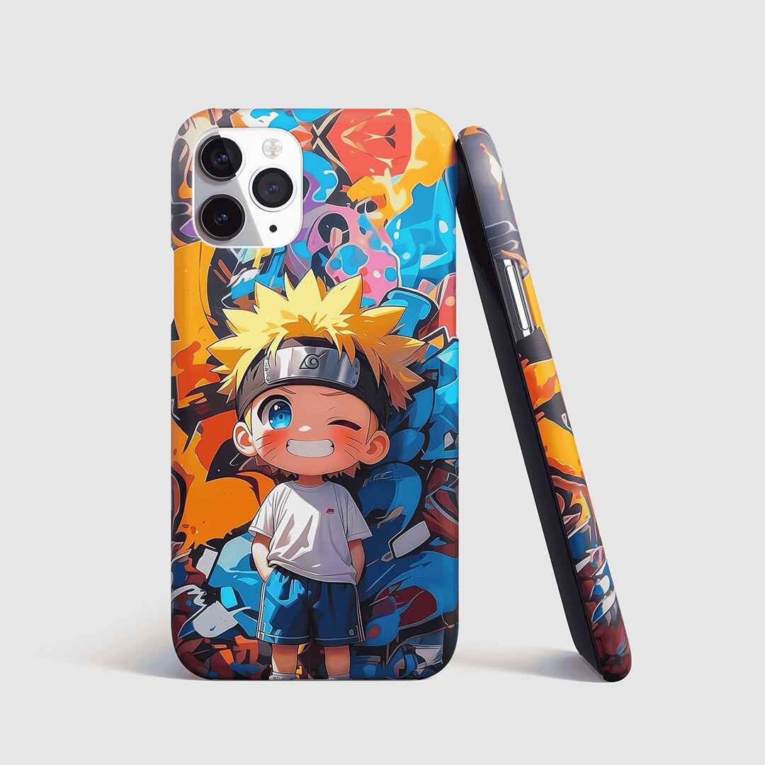 Naruto Fan Art Phone Cover front view with unique anime design.