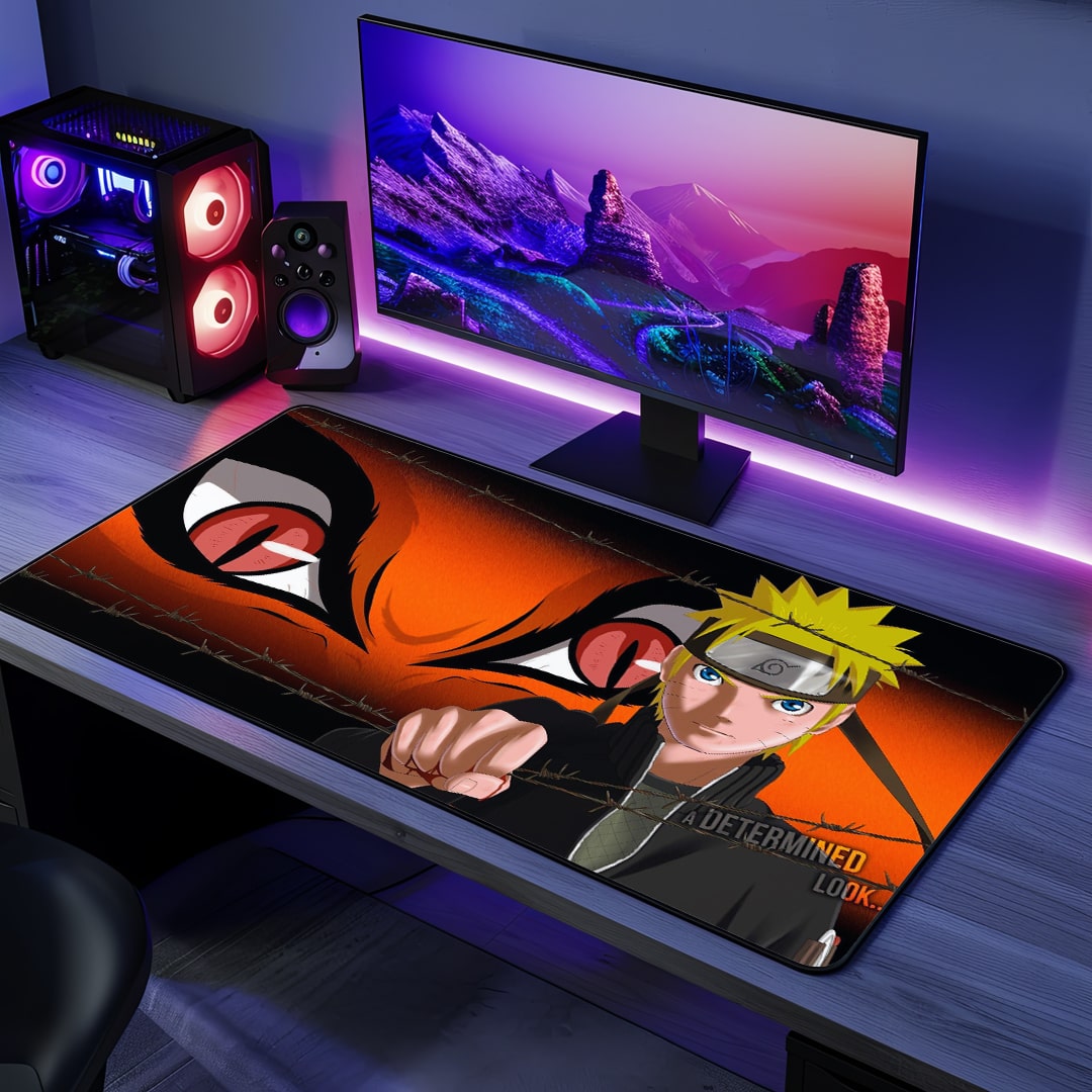 Naruto Fox Eye Desk Mat with striking anime artwork
